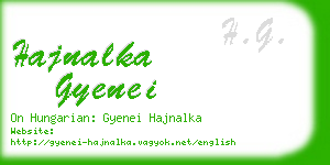 hajnalka gyenei business card